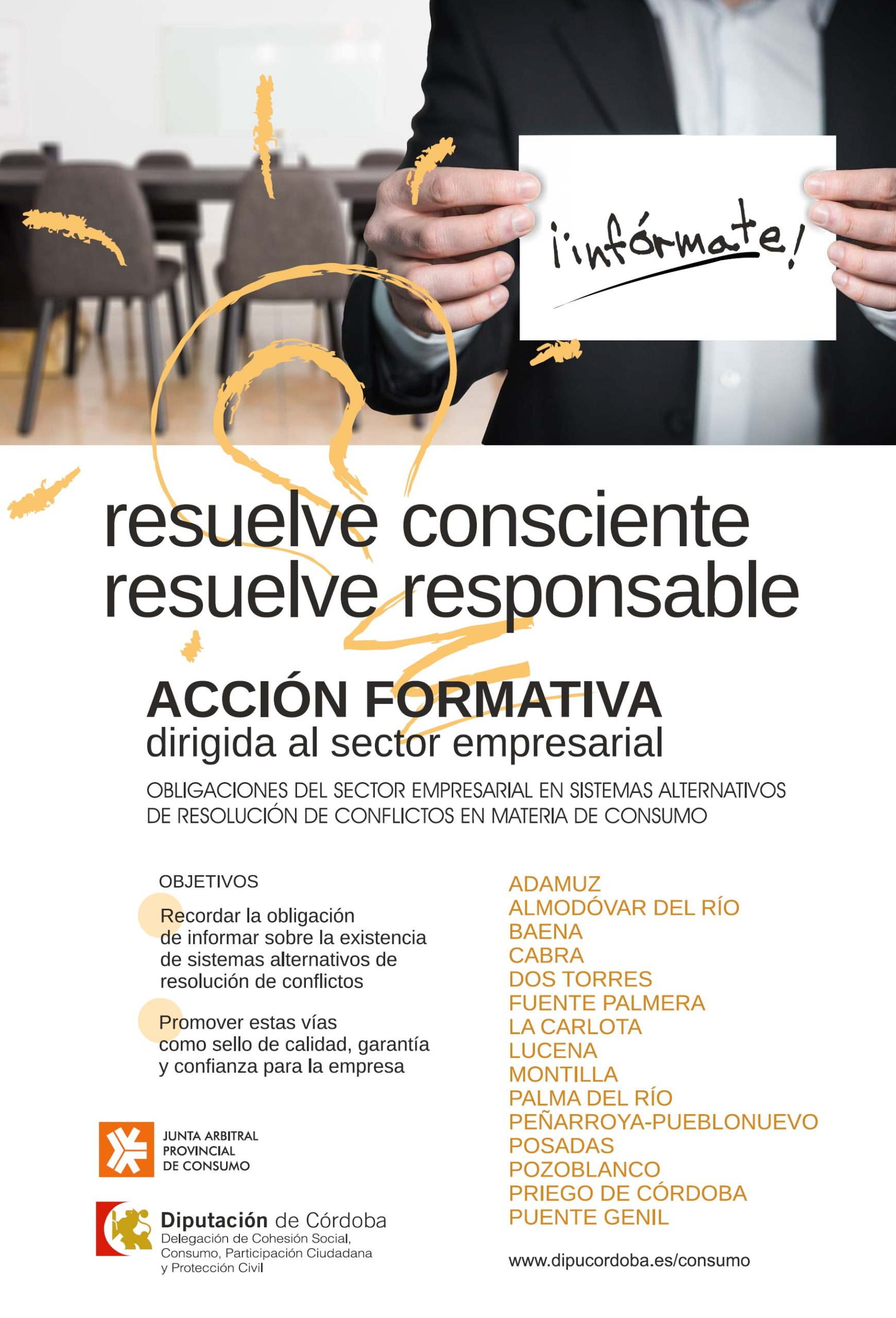 Un total de 15 municipios de la provincia participarán en la campaña ‘Resuelve Consciente; Resuelve Responsable’.
